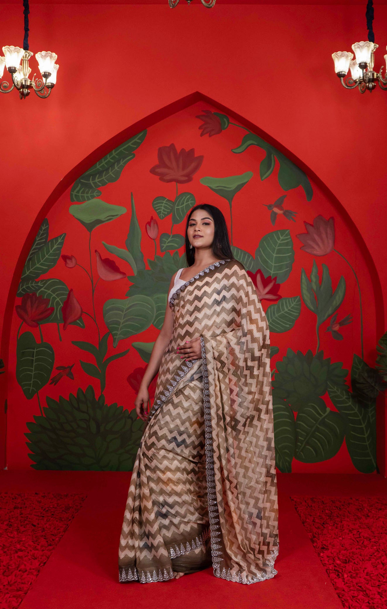 Chiffon Designer Saree