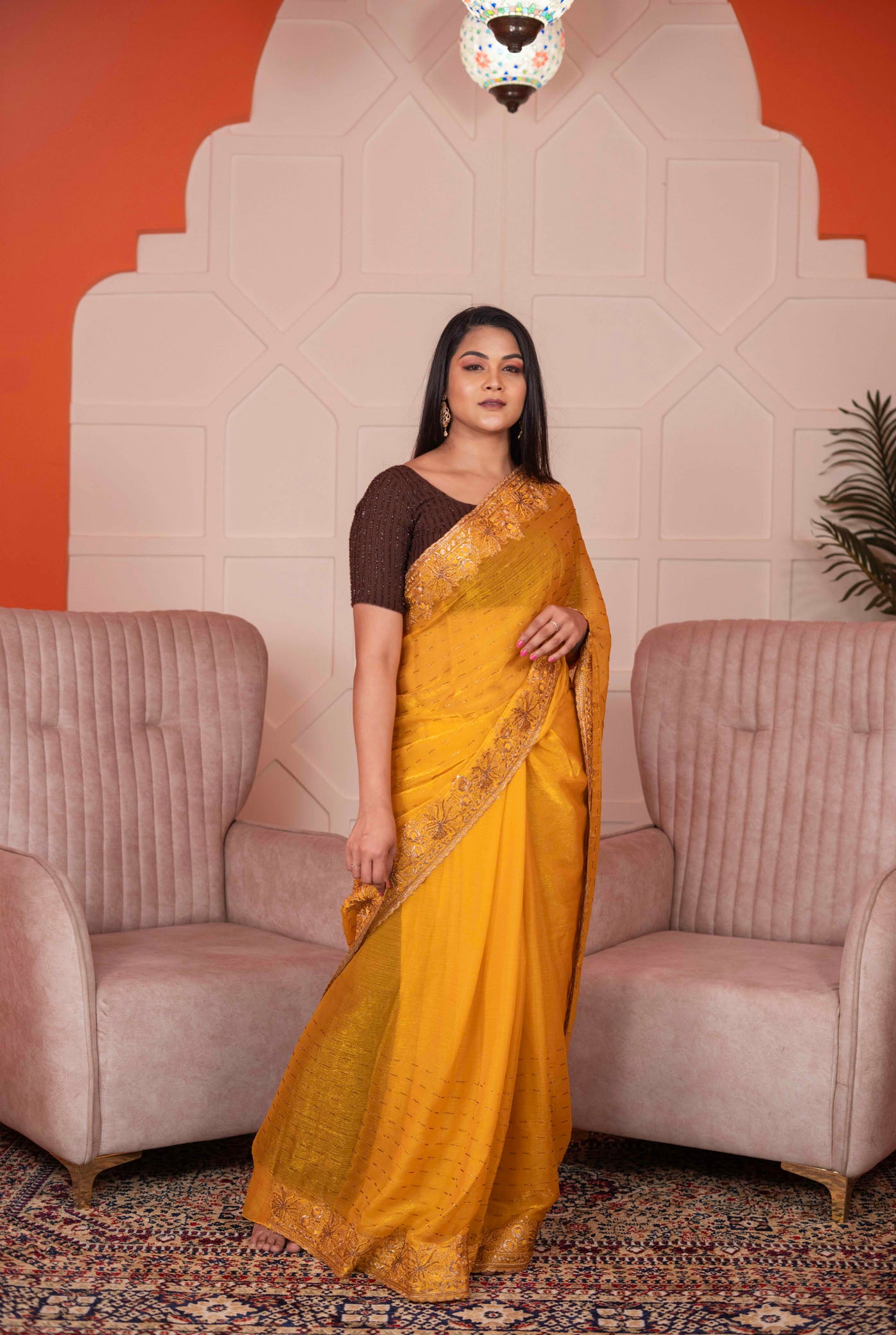 Soft Shimmer Chiffon Saree