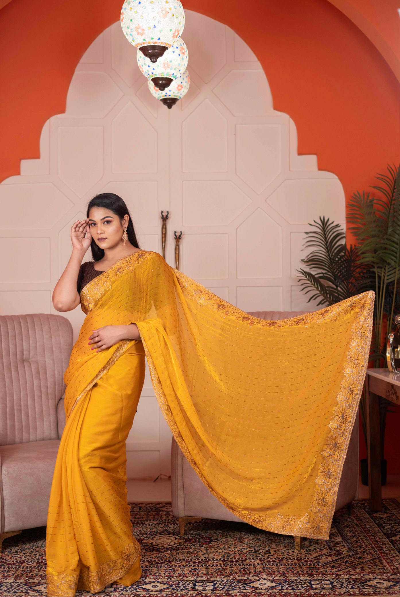Soft Shimmer Chiffon Saree