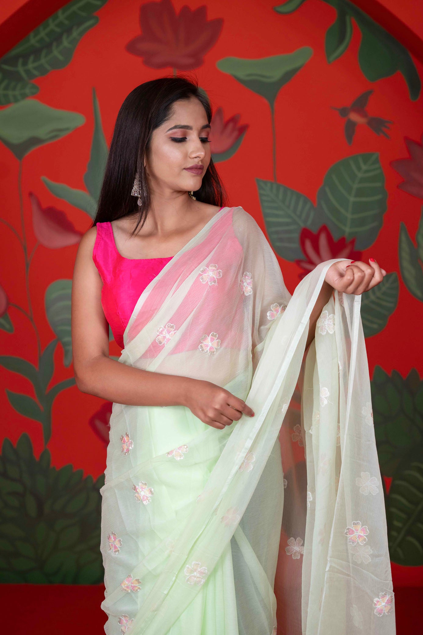 Pure Georgette Designer Saree