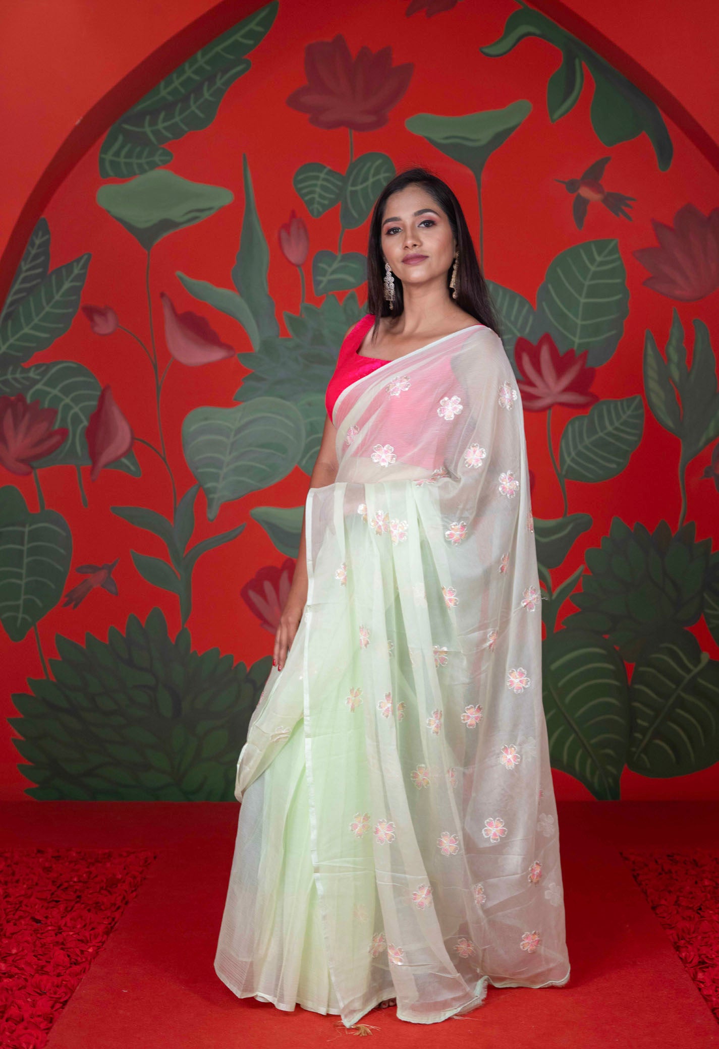Pure Georgette Designer Saree
