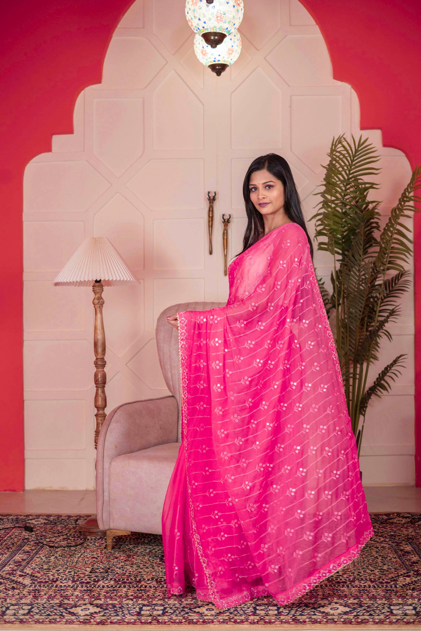 Pure Georgette Designer Saree