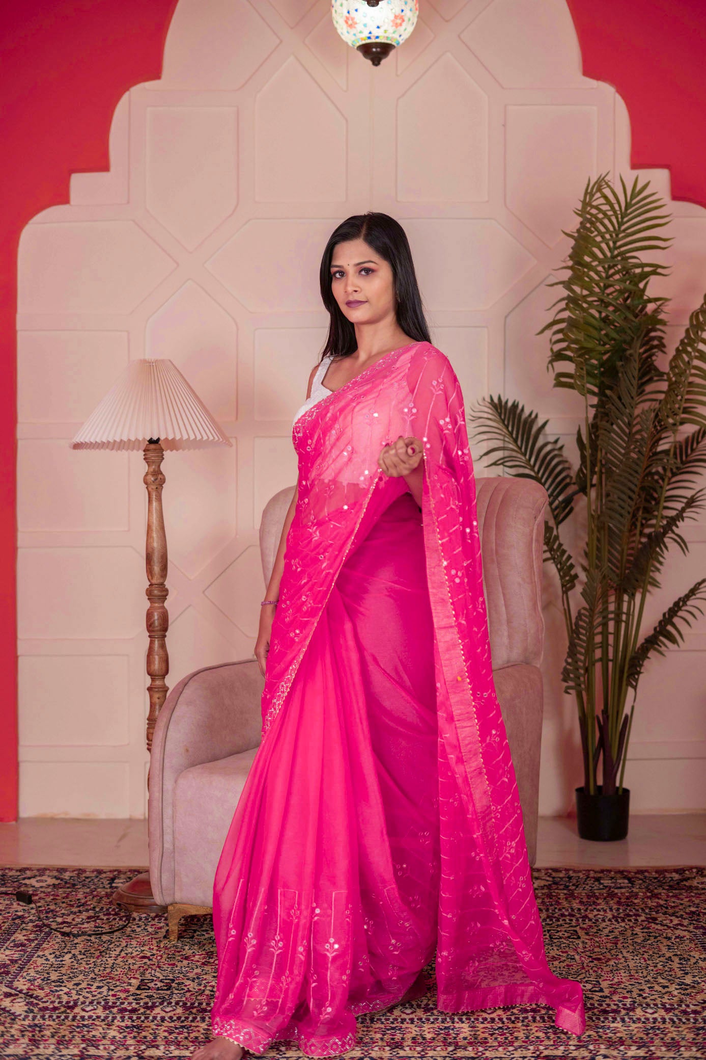 Pure Georgette Designer Saree