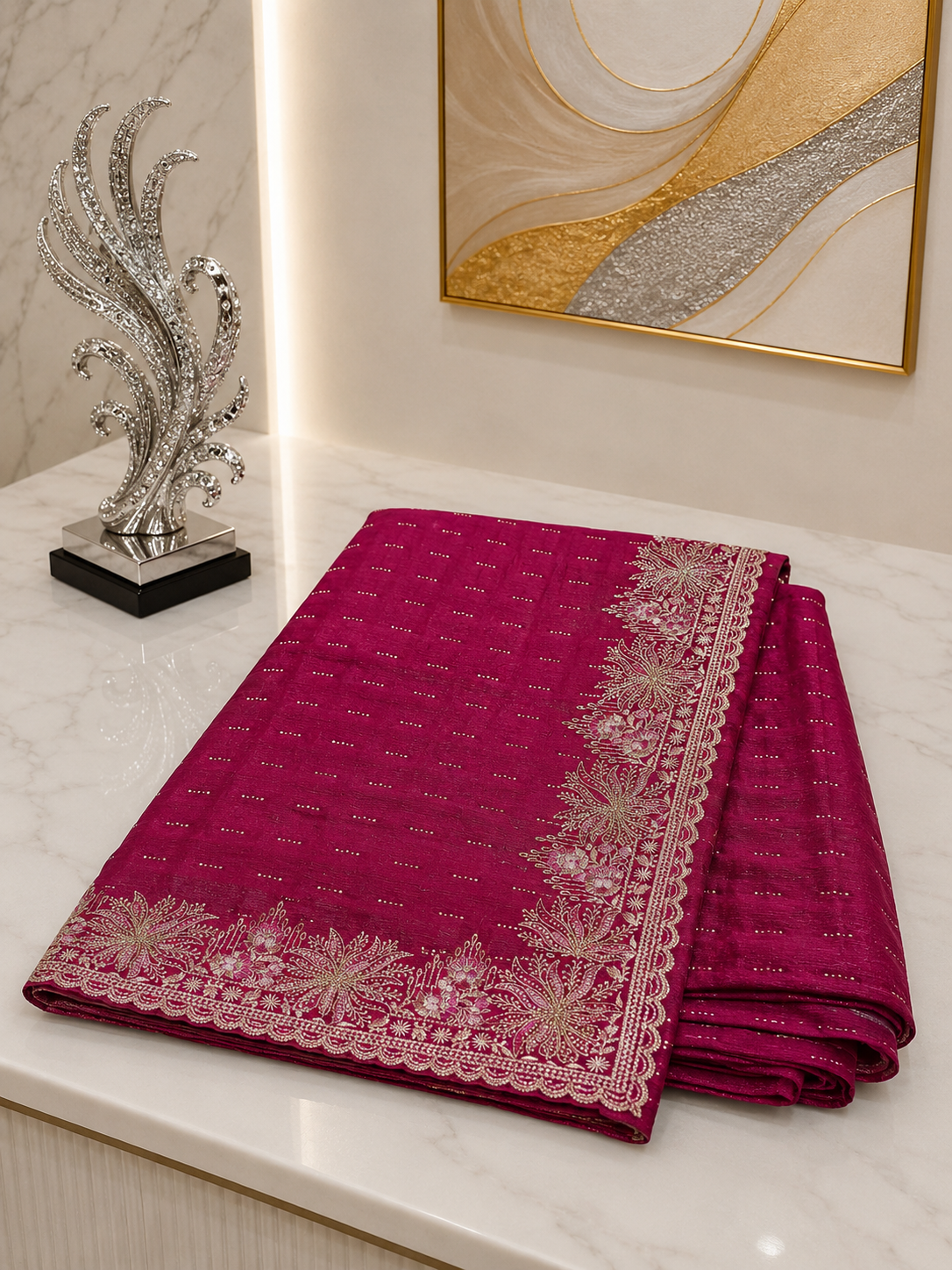 Soft Shimmer Chiffon Saree
