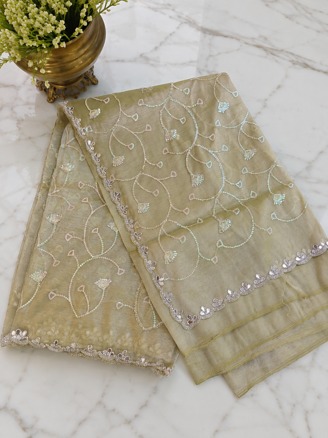 Glass Tissue Saree