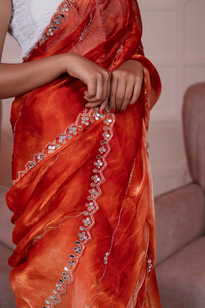 Glass Tissue Saree