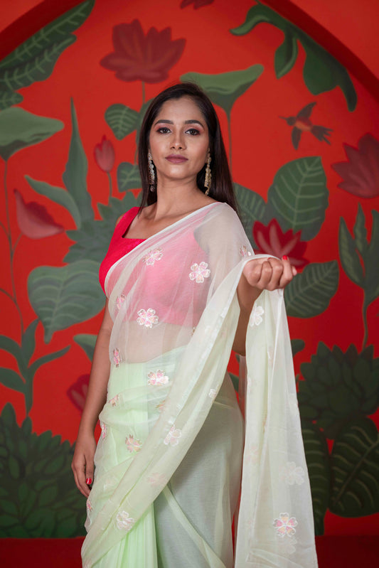 Pure Georgette Designer Saree